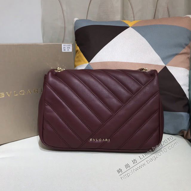 Bvlgari女包 寶格麗2020新款 幾何形狀牛皮鏈條單肩斜挎女包 古力娜紮同款 287993  fyd1570